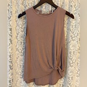 Elegant Mauve Knotted Tank Top